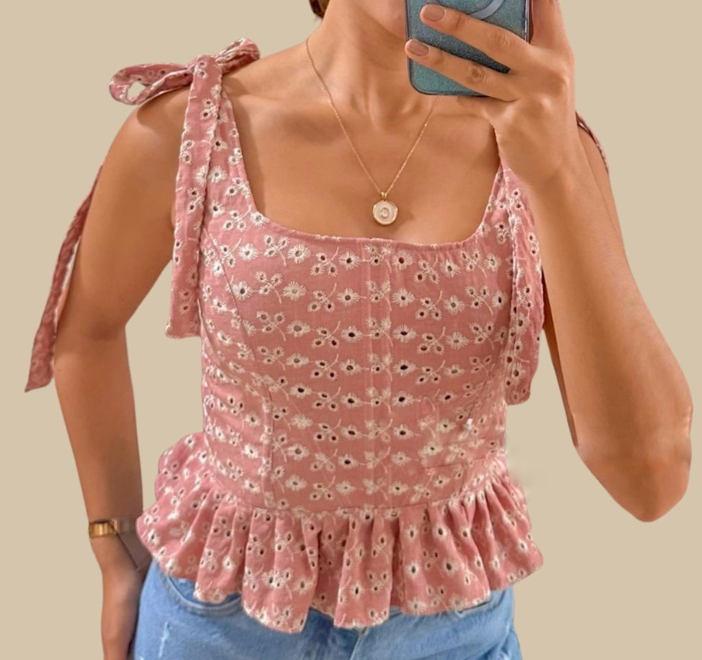 🌸 Daisy Pink – con spalline