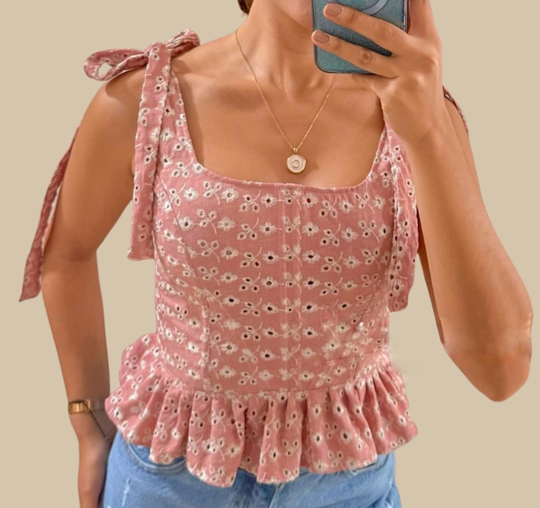 🌸 Daisy Pink – con spalline