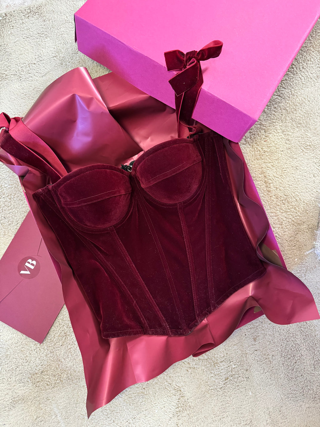 Burgundy Corset 🍇 (in PREORDINE)