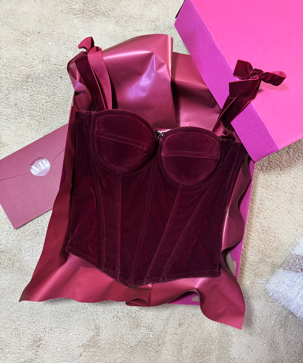 Burgundy Corset 🍇 (in PREORDINE)